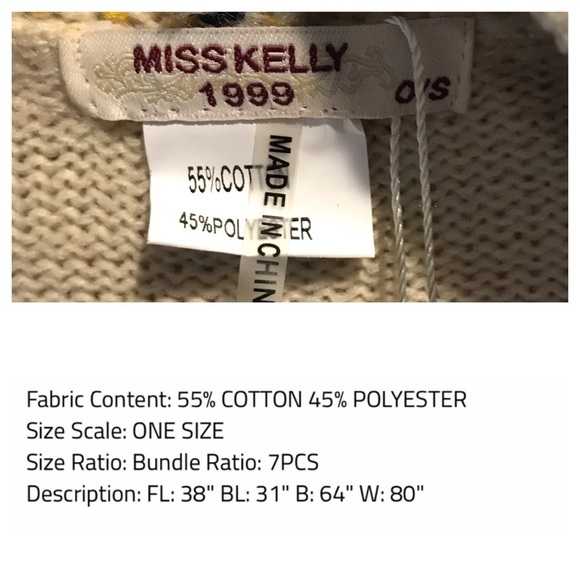 Saffron kimono sweater knit scarf wrap cover up - Picture 8 of 8